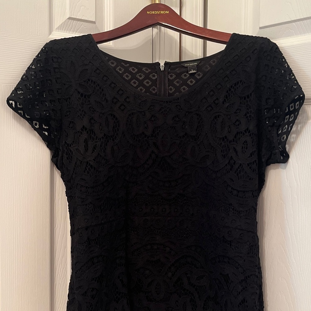 Black Ann Taylor Floral Blouse